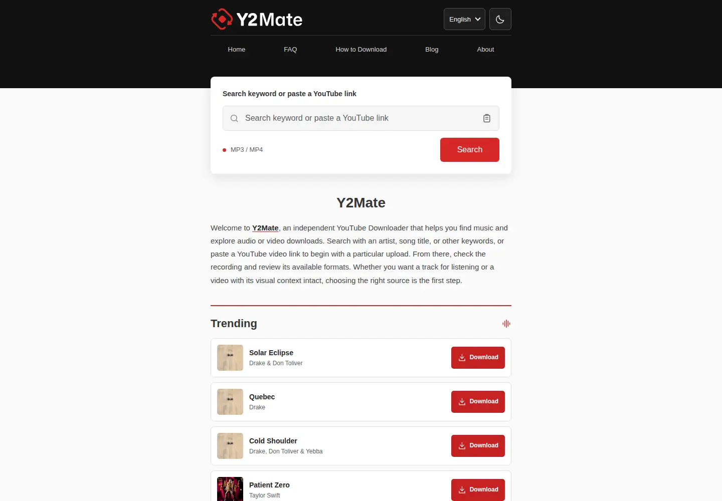 Screenshot of quietube.com