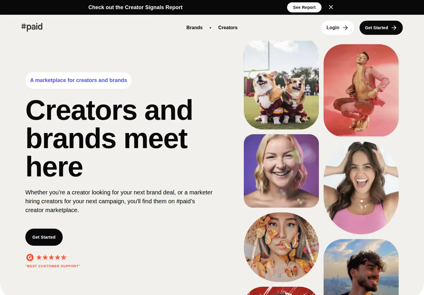 Screenshot of hashtagpaid.com