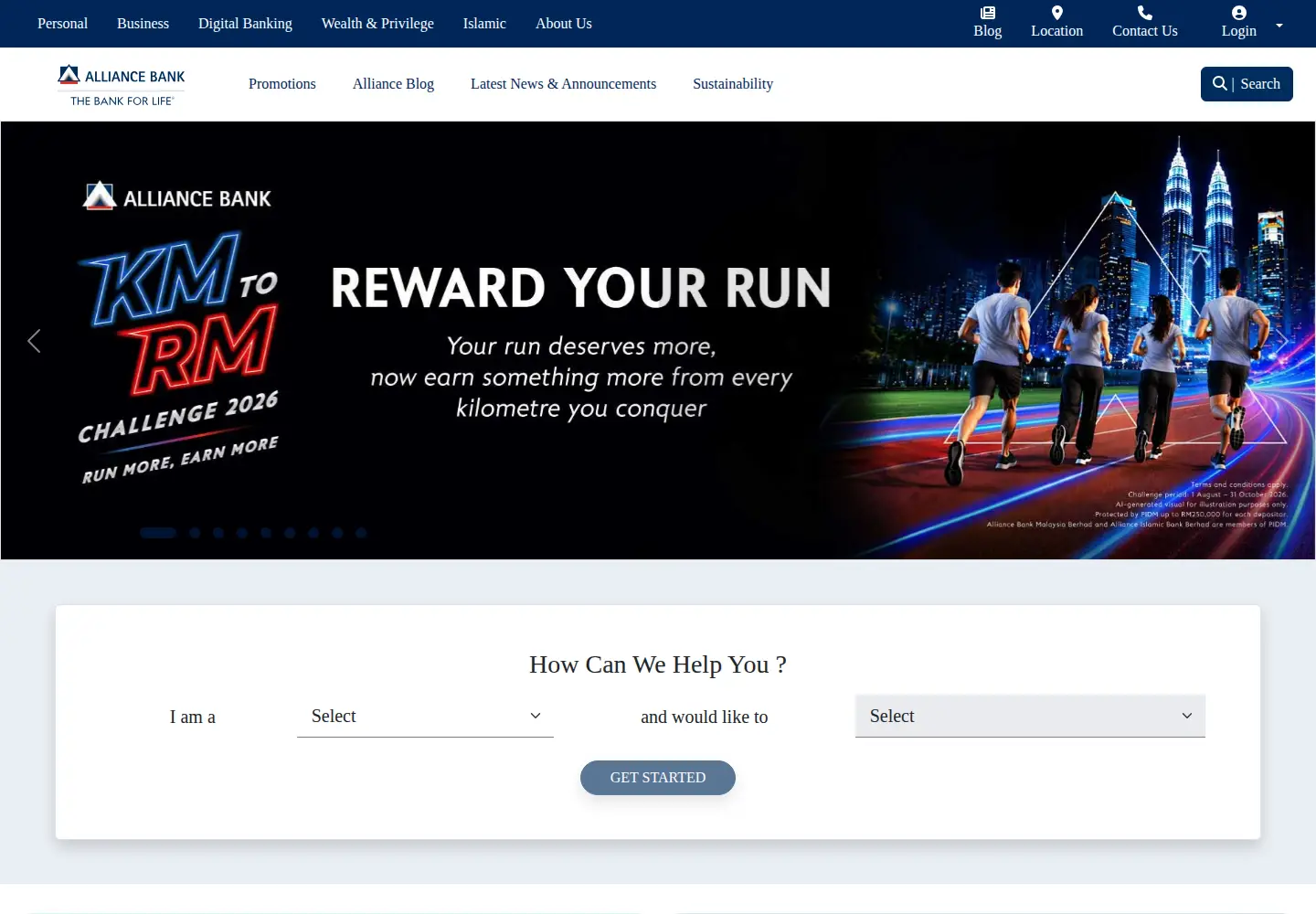 Screenshot of alliancebank.com.my