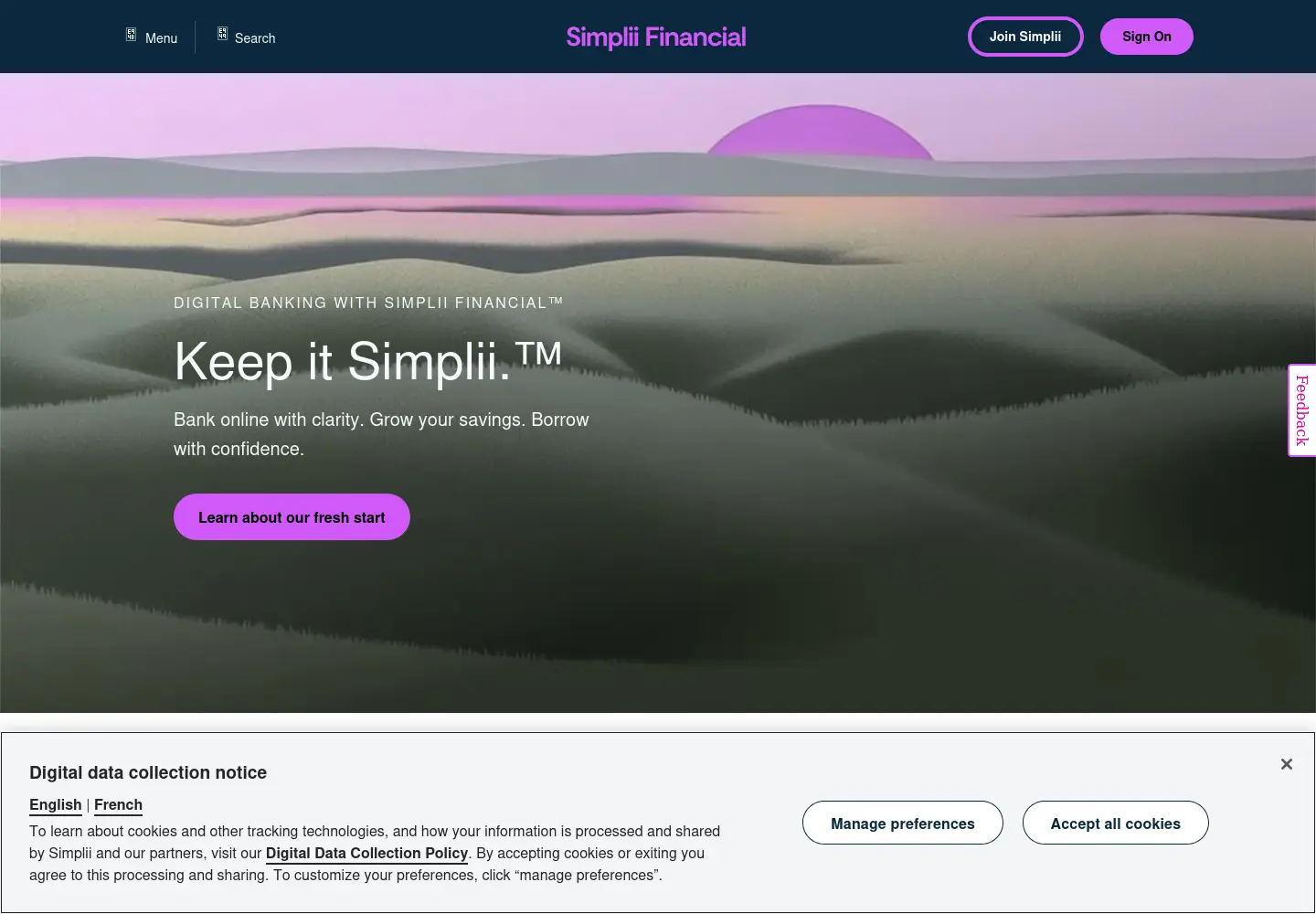 Screenshot of simplii.com