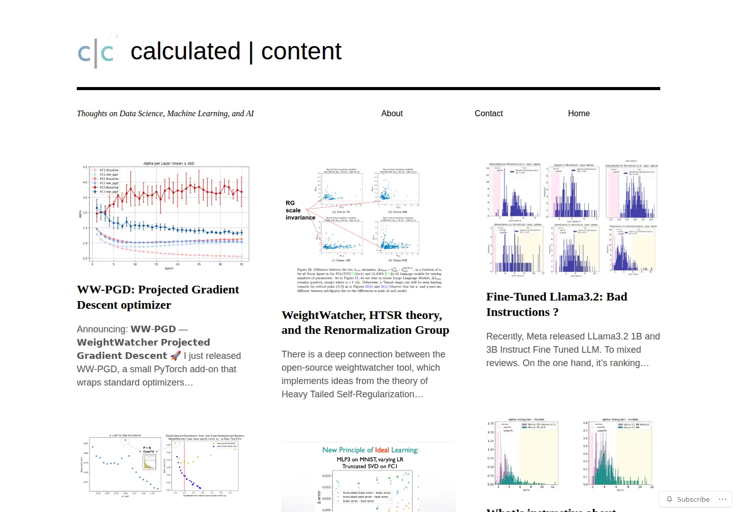 Screenshot of calculatedcontent.com