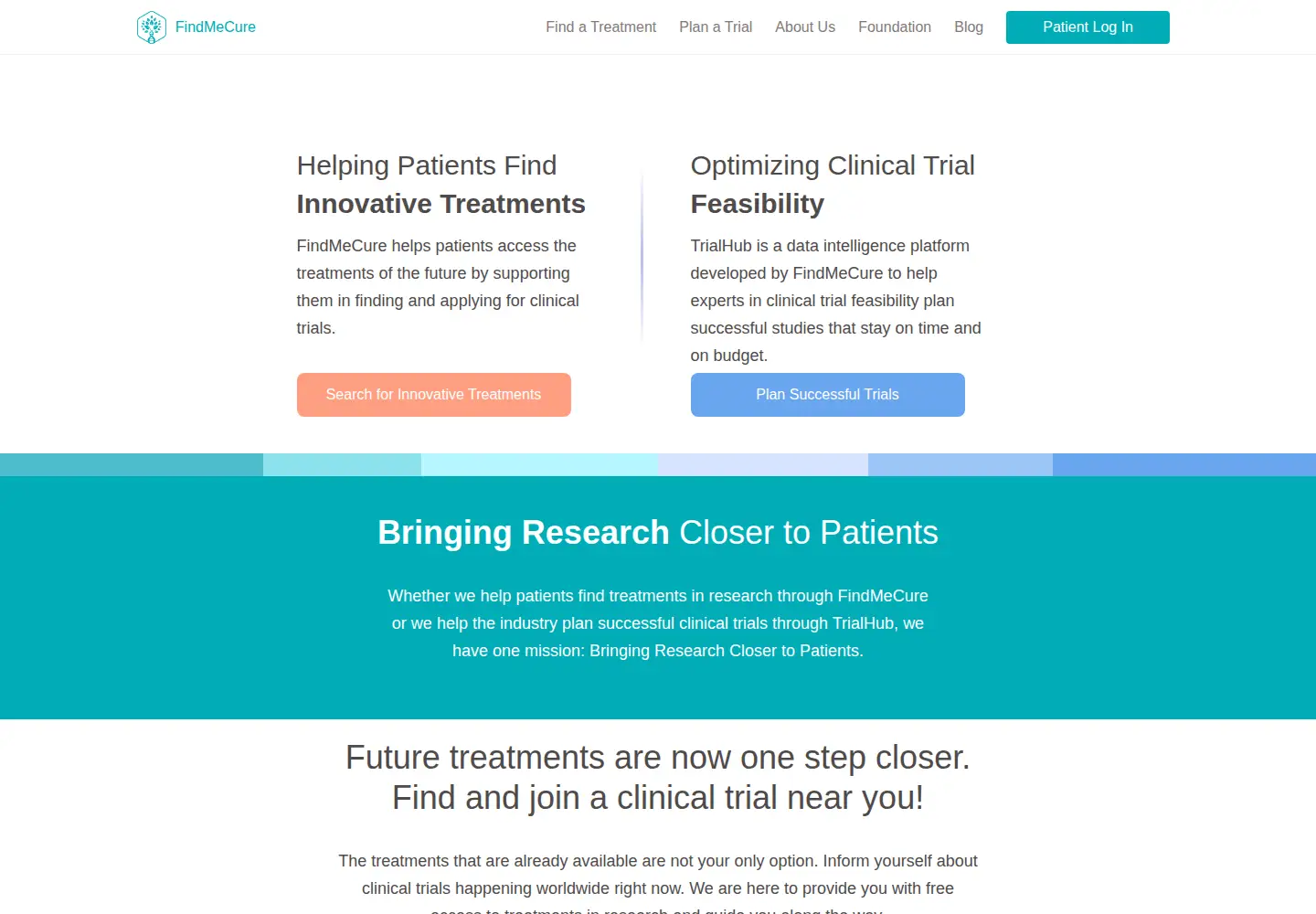 Screenshot of findmecure.com