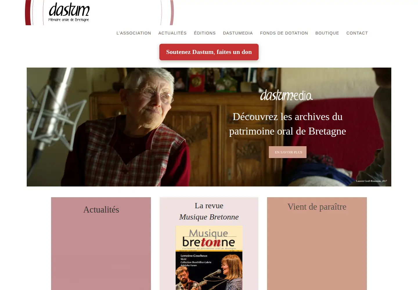 Screenshot of dastum.bzh