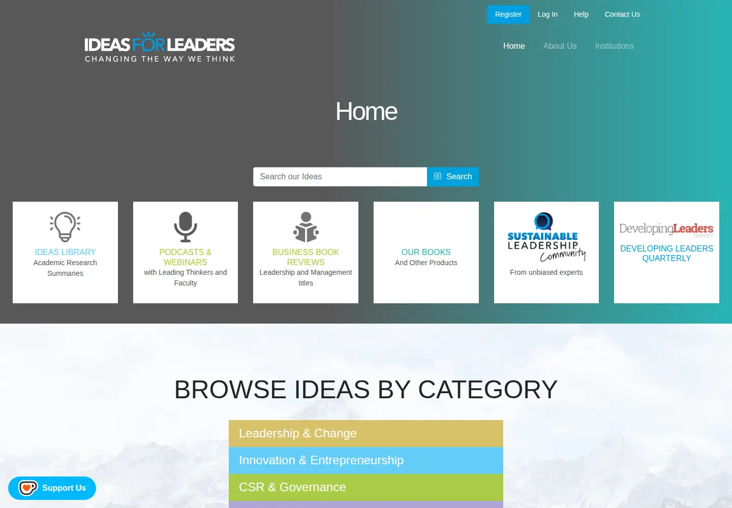 Screenshot of ideasforleaders.com