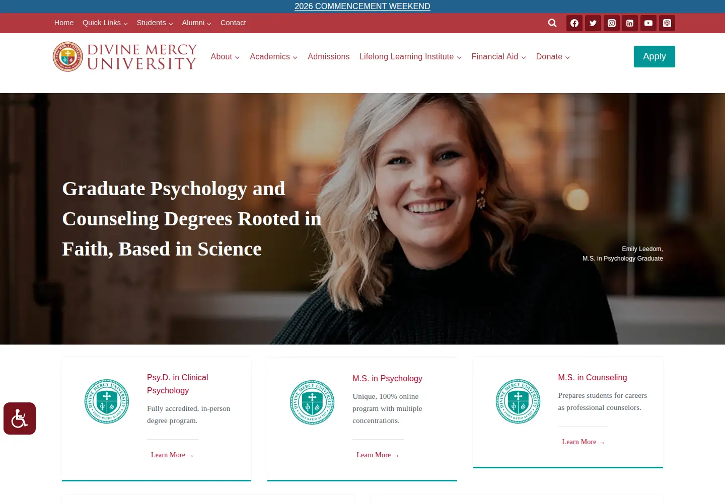 Screenshot of divinemercy.edu