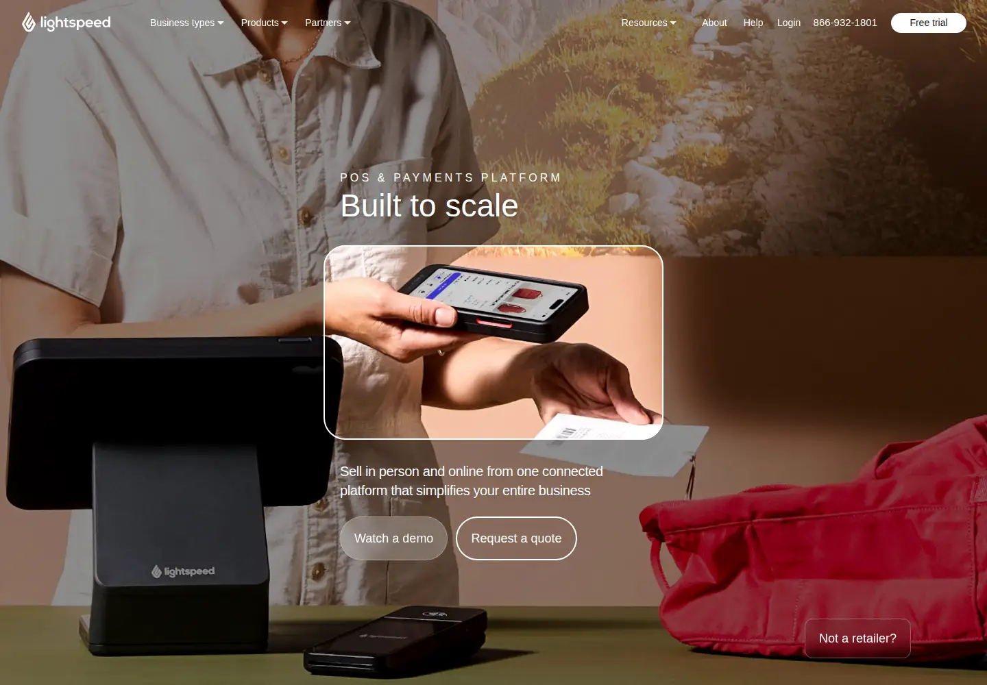 Screenshot of lightspeedhq.com