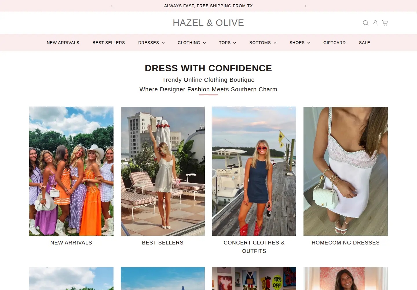Screenshot of hazelandolive.com