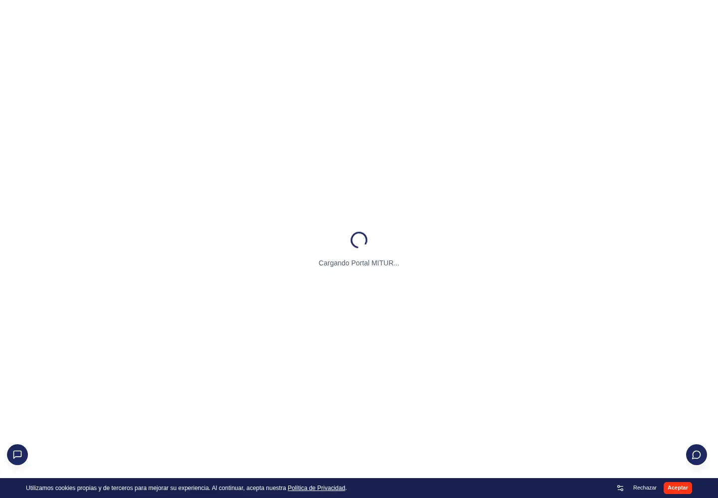 Captured homepage of mitur.gob.do in the current scan
