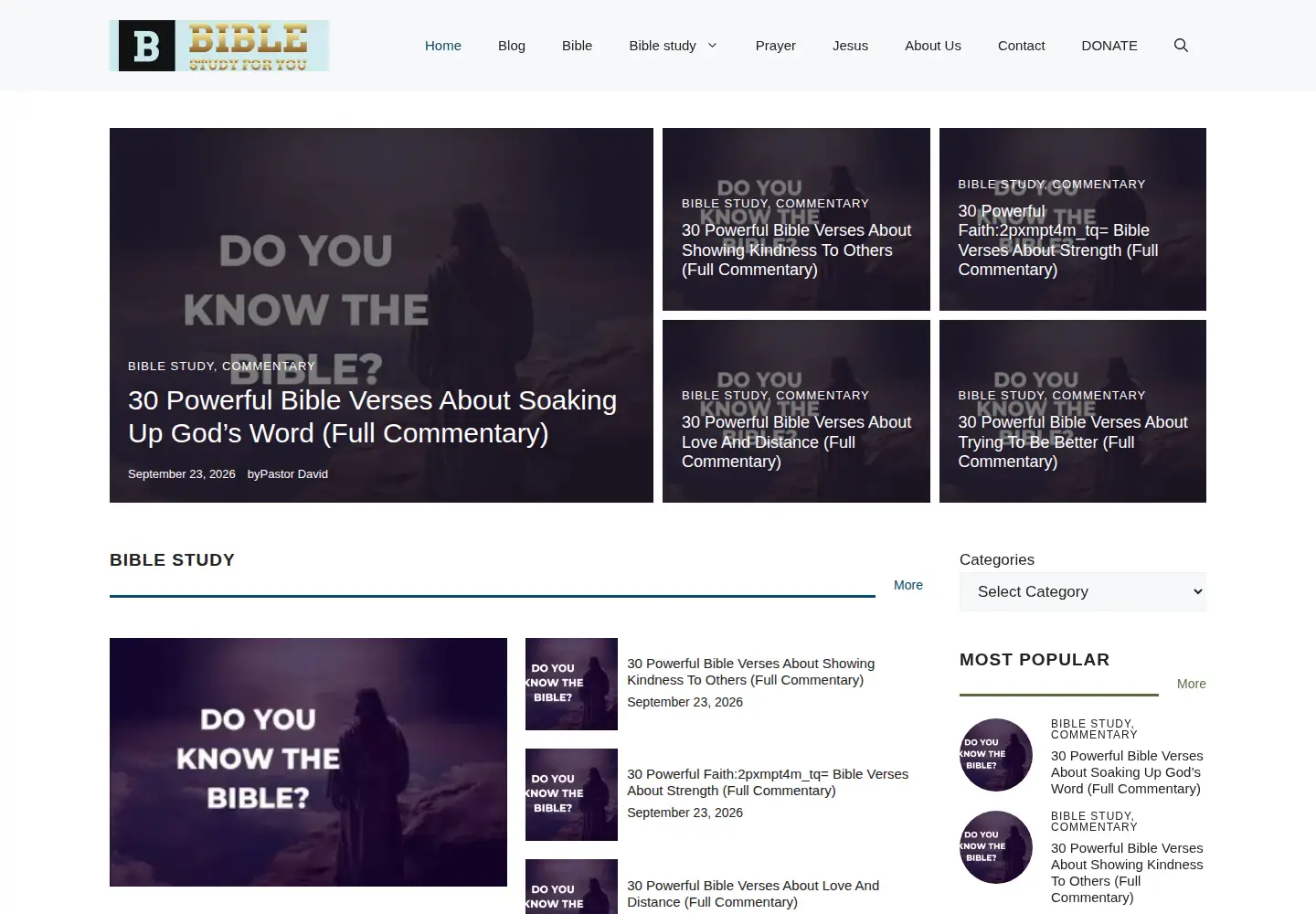 Captured homepage of biblestudyforyou.com in the current scan