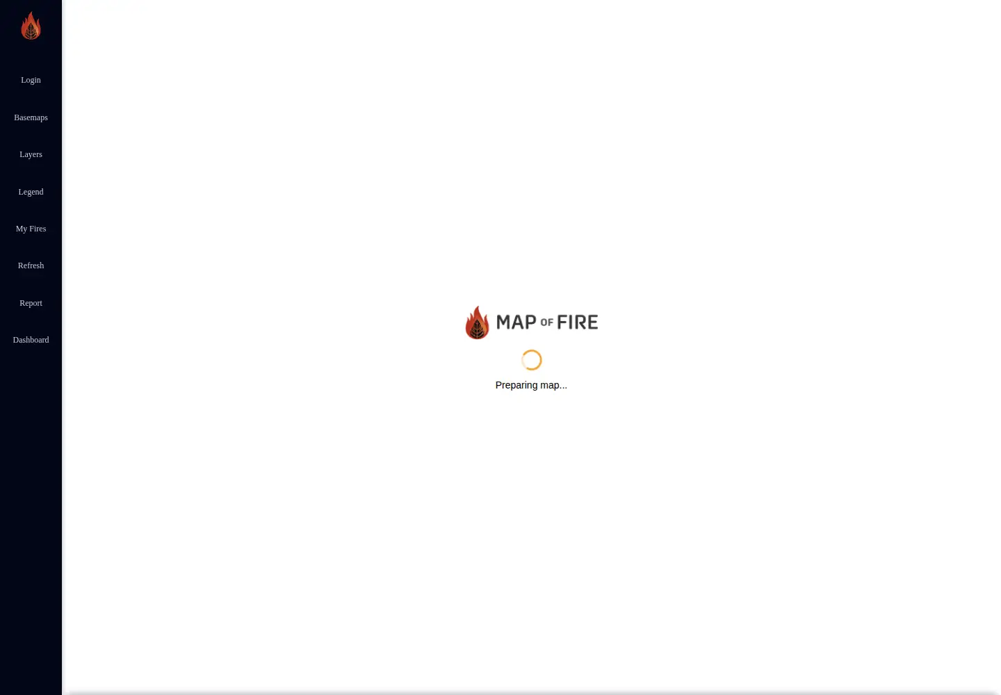 Captured homepage of mapofire.com in the current scan