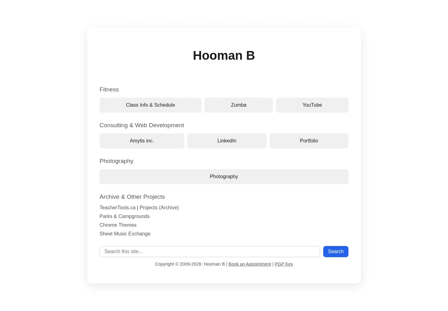 Screenshot of hoomanb.com