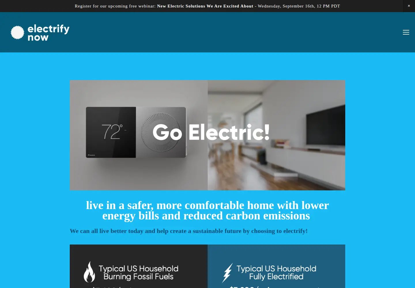 Screenshot of electrifynow.net