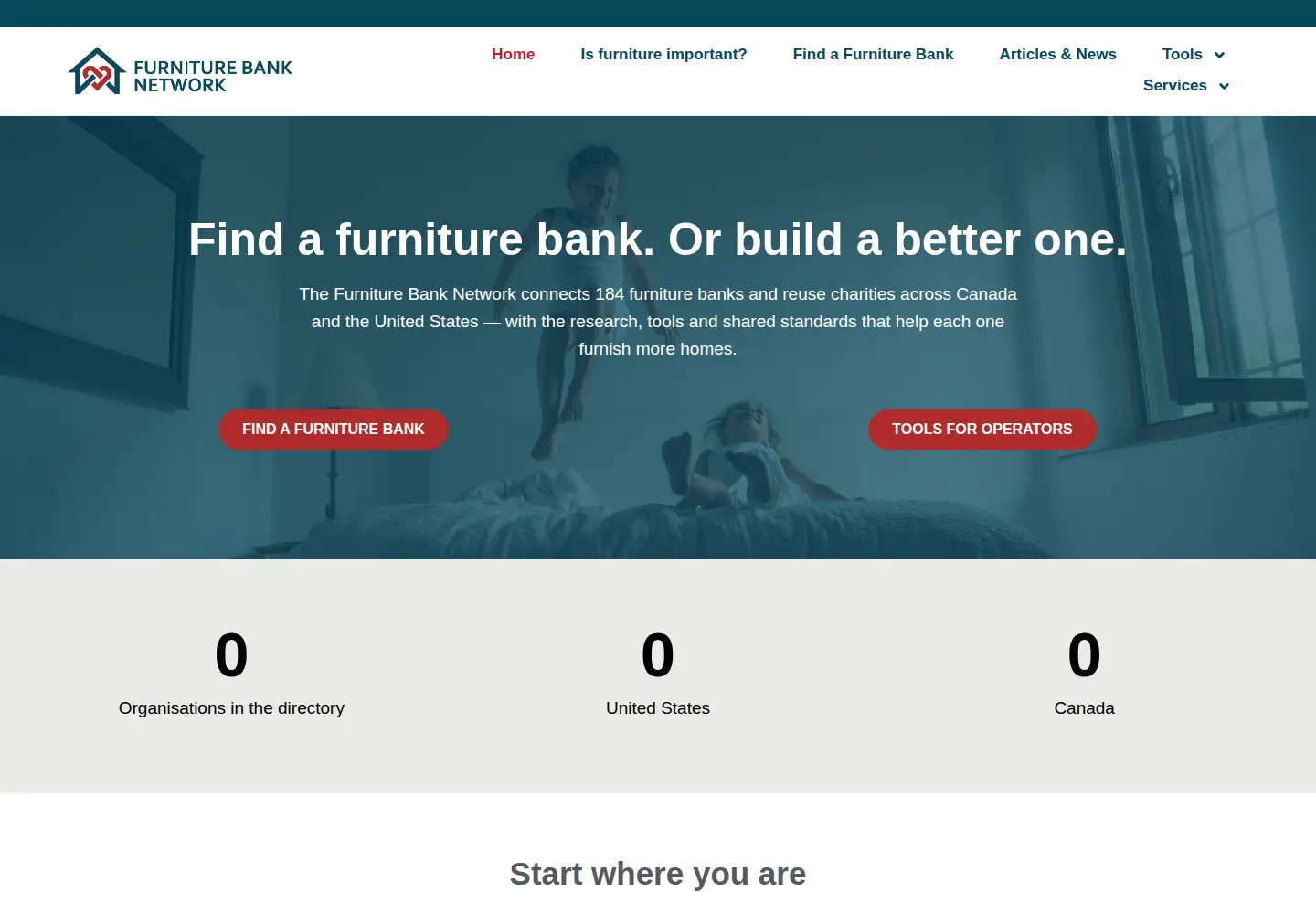Screenshot of furniturebanks.org