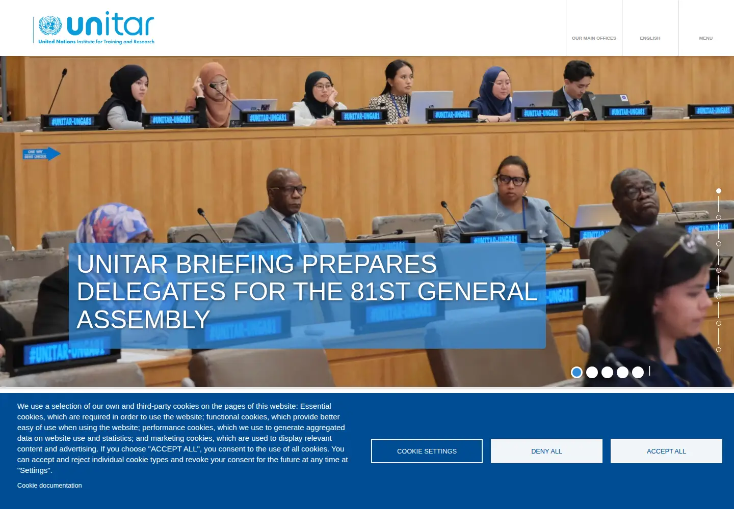 Screenshot of unitar.org