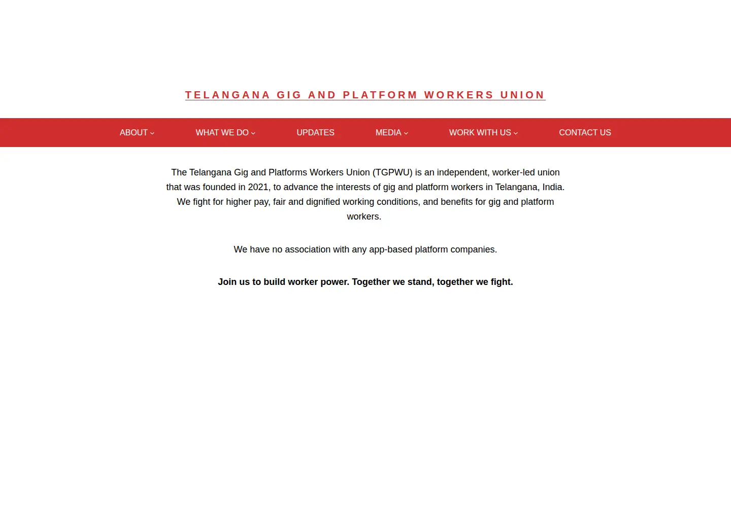 Captured homepage of tgpwu.org in the current scan