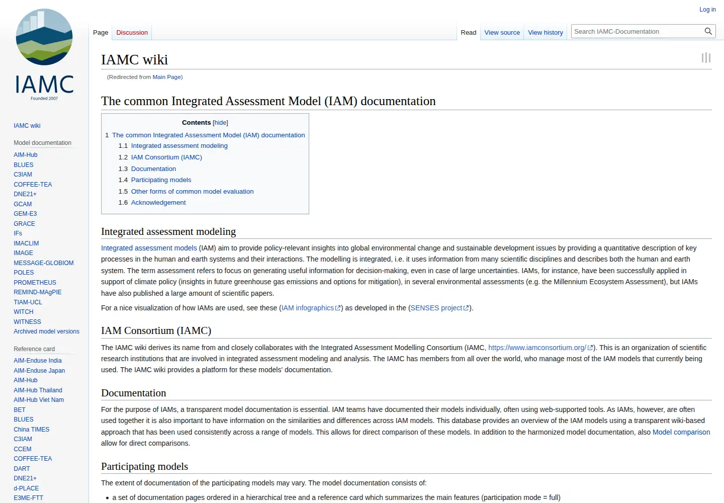 Captured homepage of iamcdocumentation.eu in the current scan