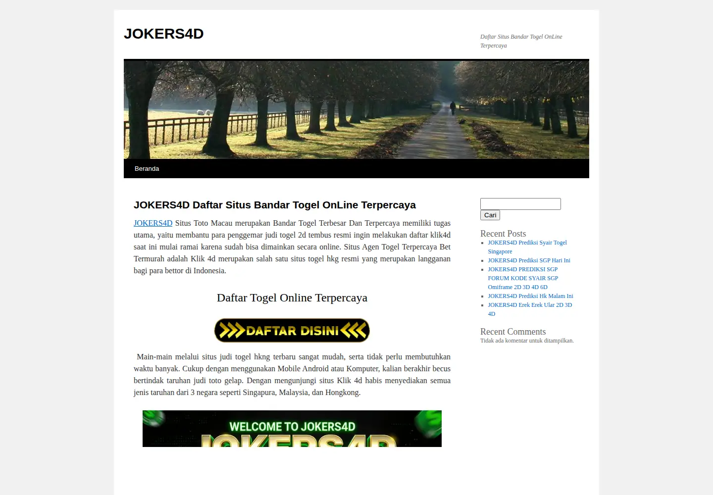Captured homepage of fourwaymemphis.com in the current scan