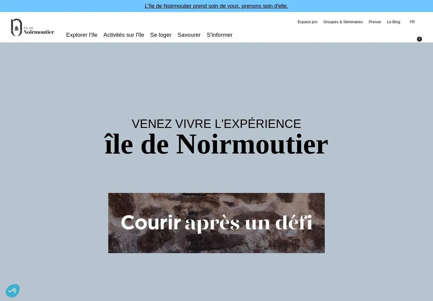 Captured homepage of ile-noirmoutier.com in the current scan