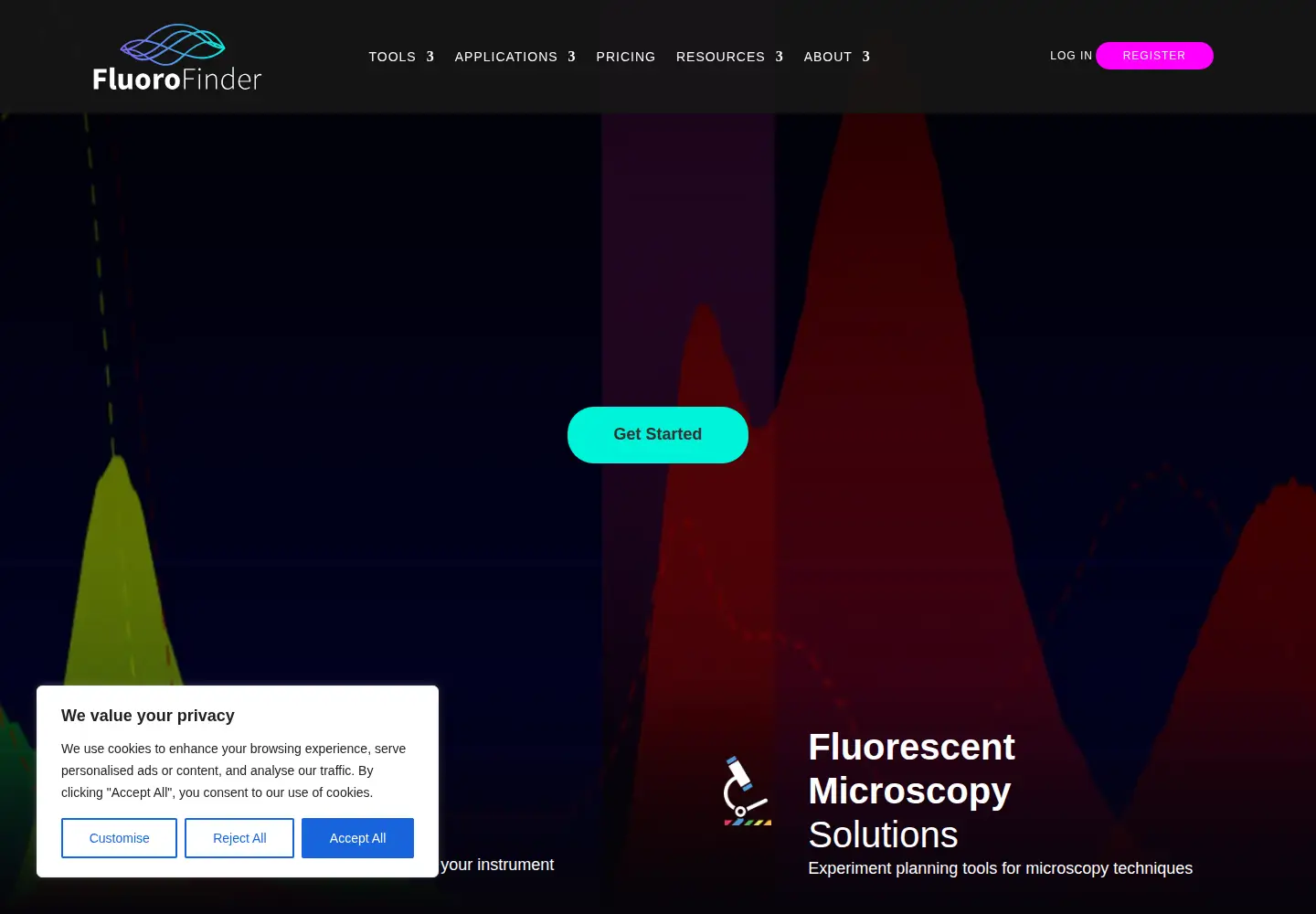 Screenshot of fluorofinder.com from the current report