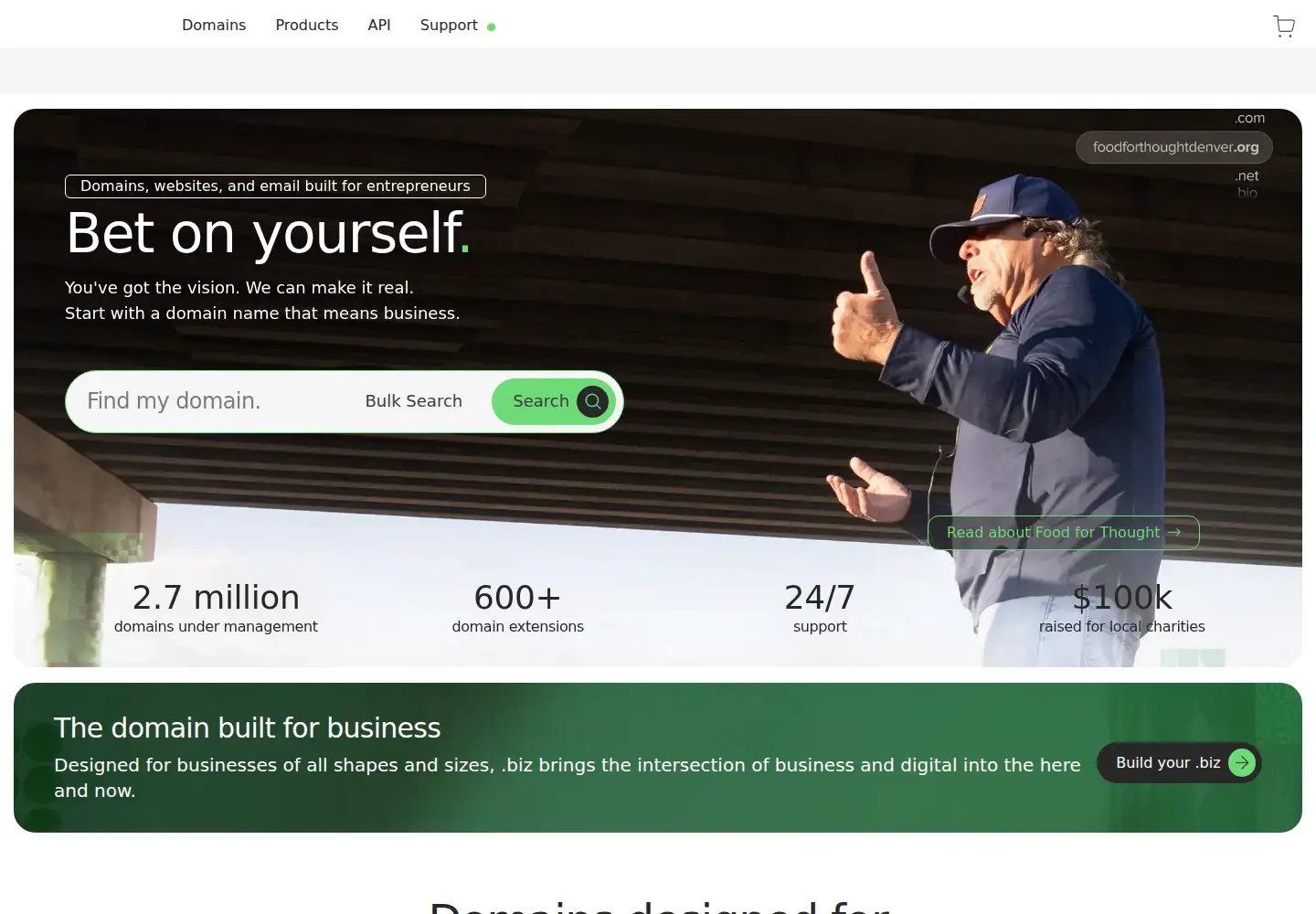 Screenshot of name.com