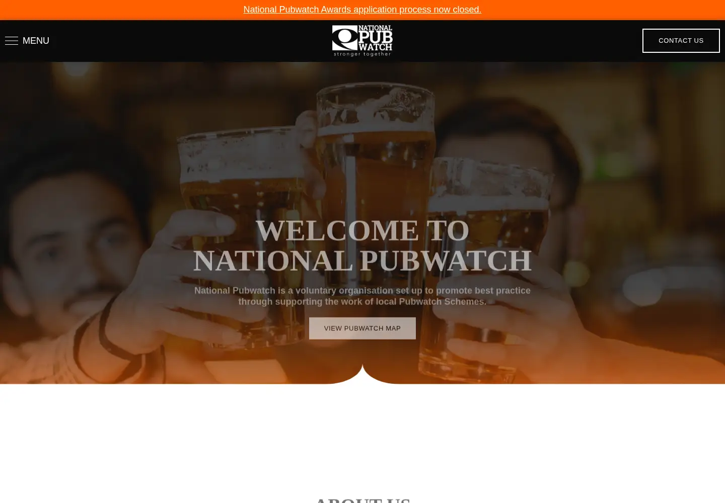 Captured homepage of nationalpubwatch.org.uk in the current scan