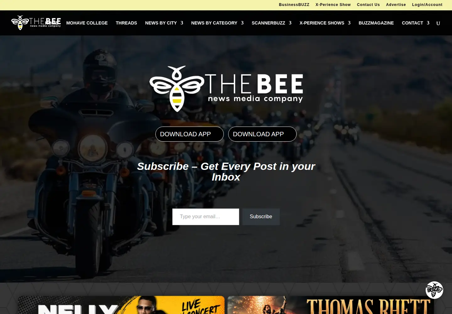 Screenshot of thebee.news