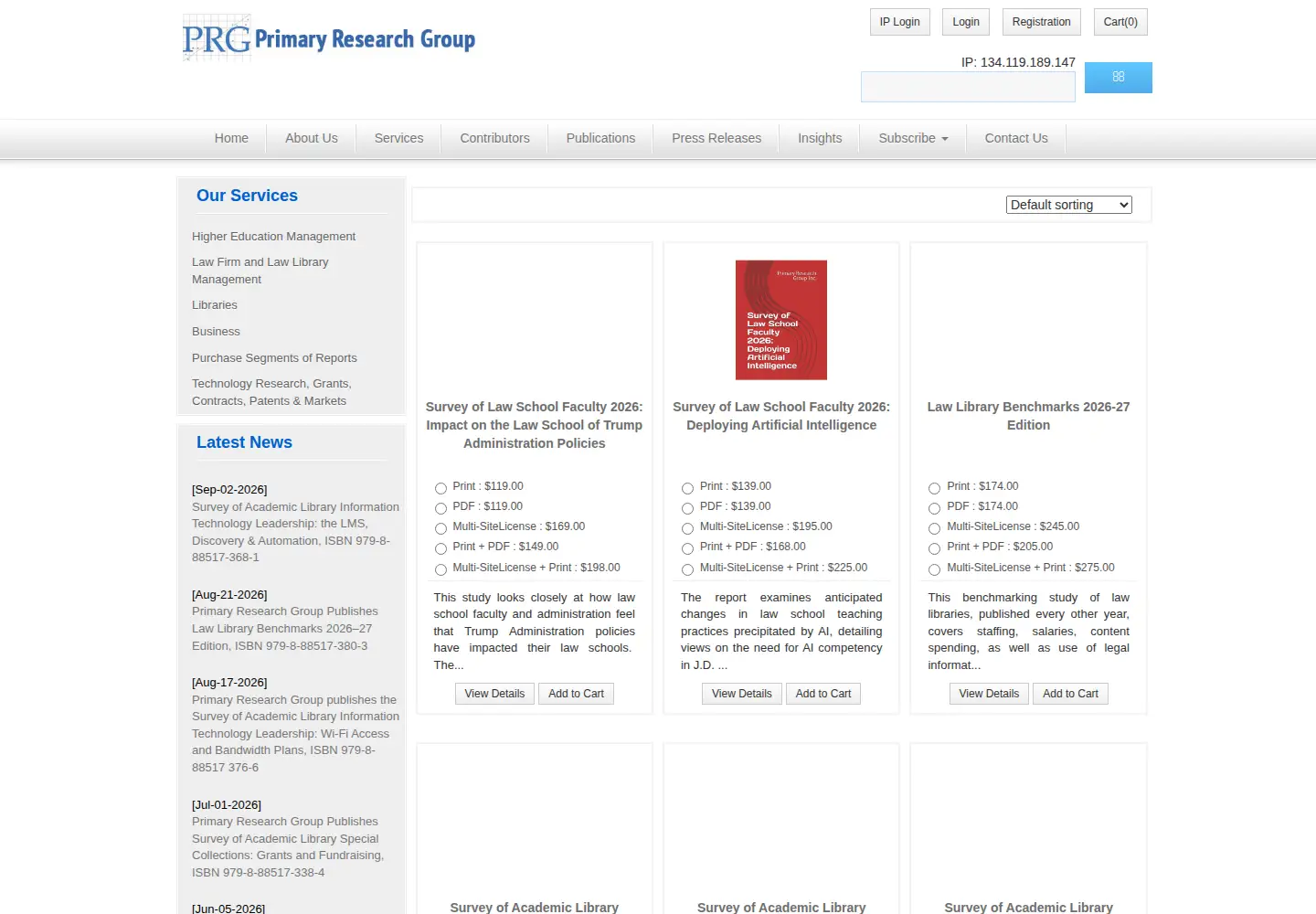 Screenshot of primaryresearch.com