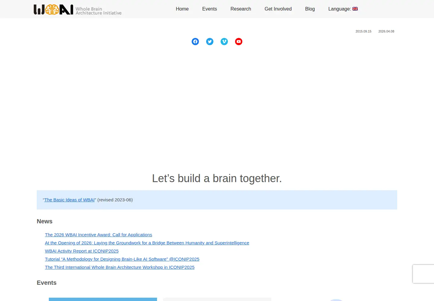 Captured homepage of wba-initiative.org in the current scan