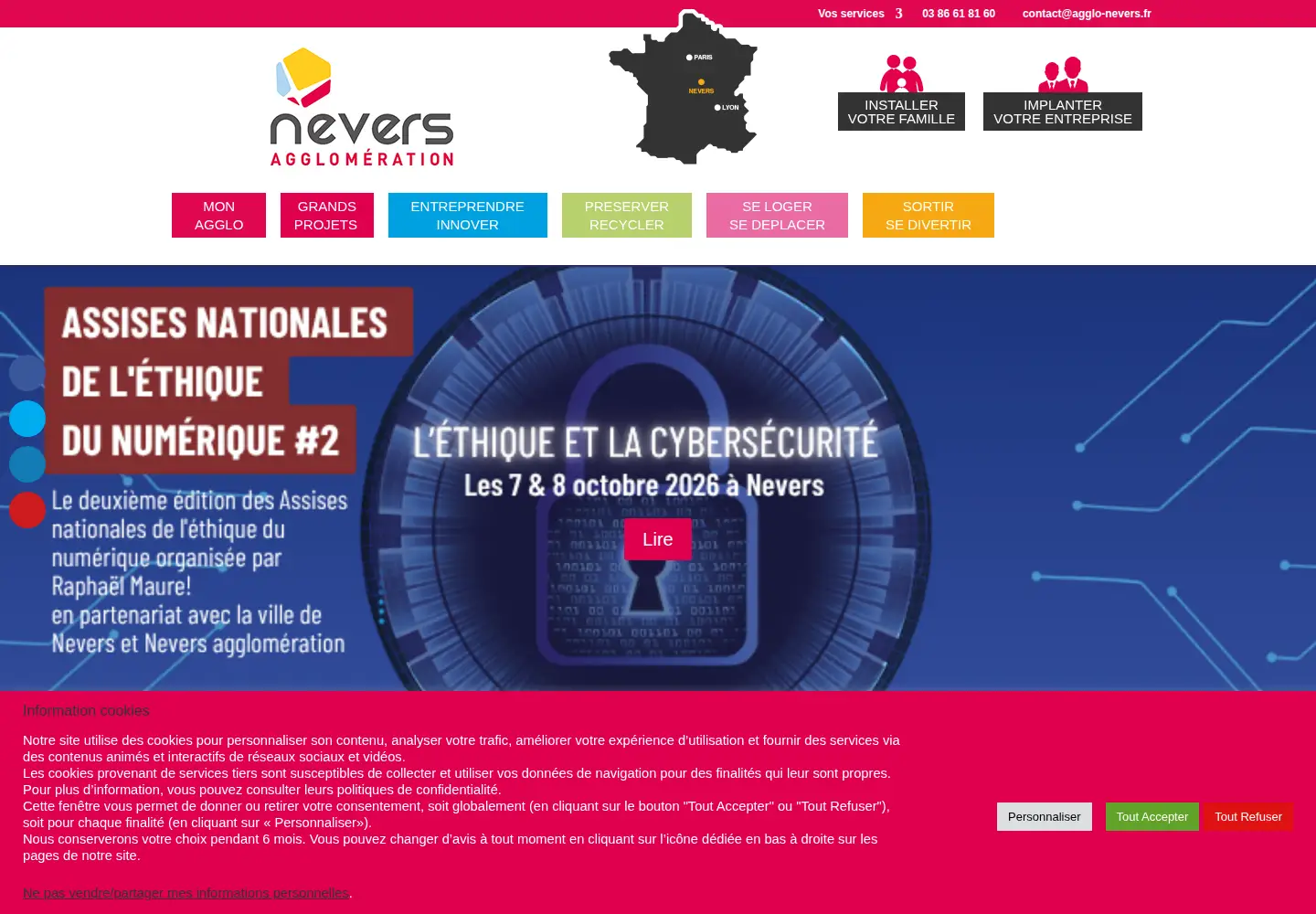 Screenshot of agglo-nevers.net