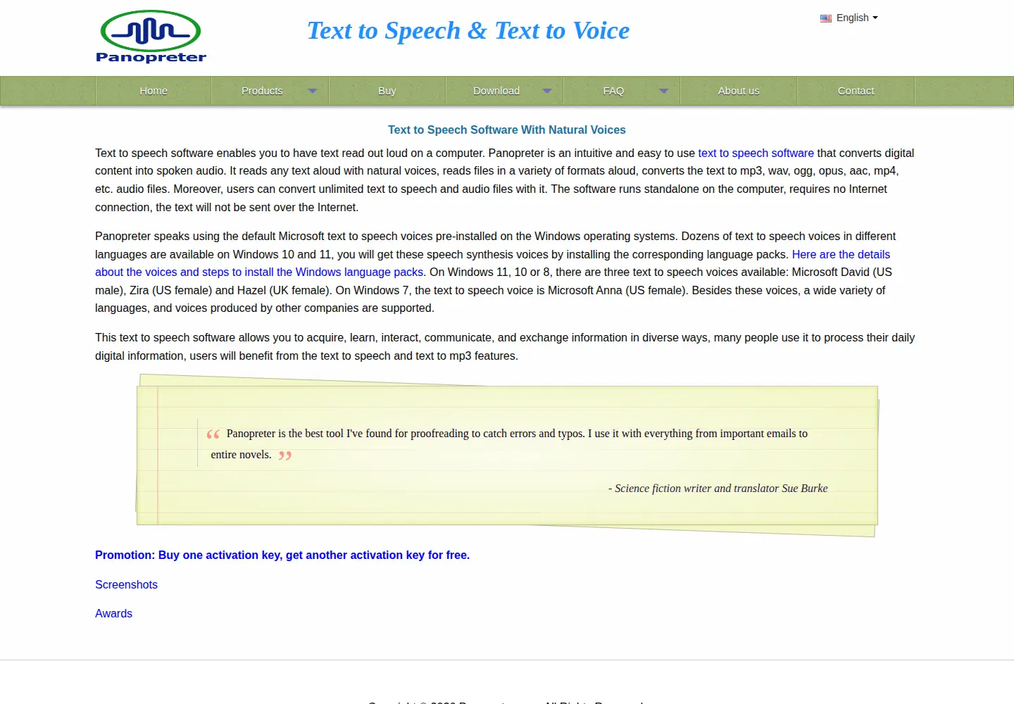 Screenshot of panopreter.com