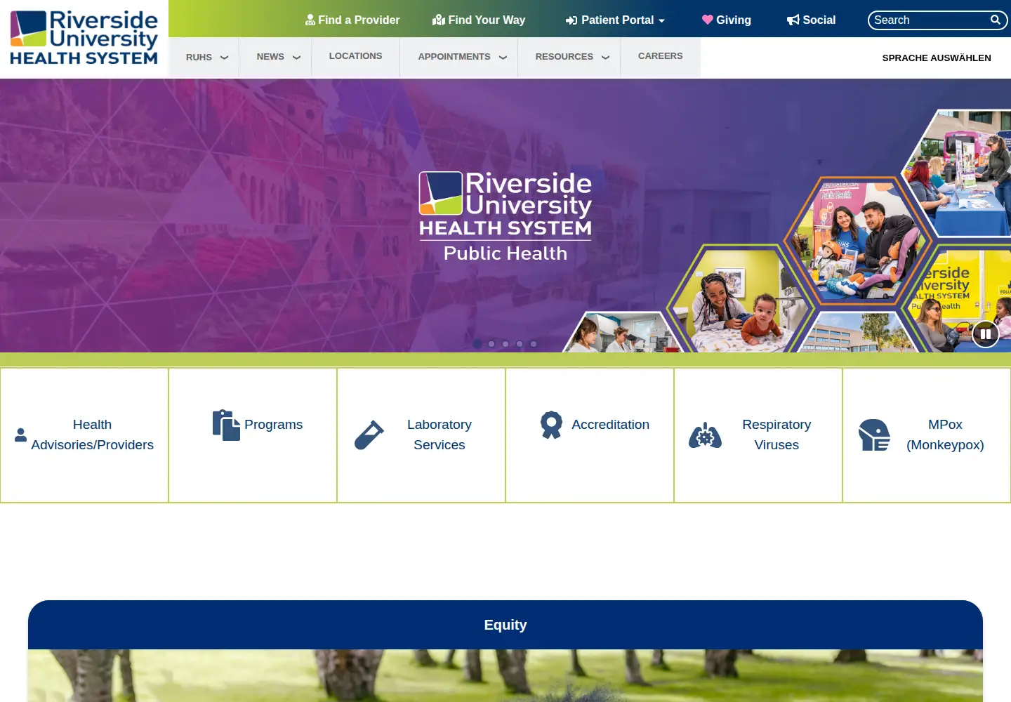 Screenshot of rivcoph.org