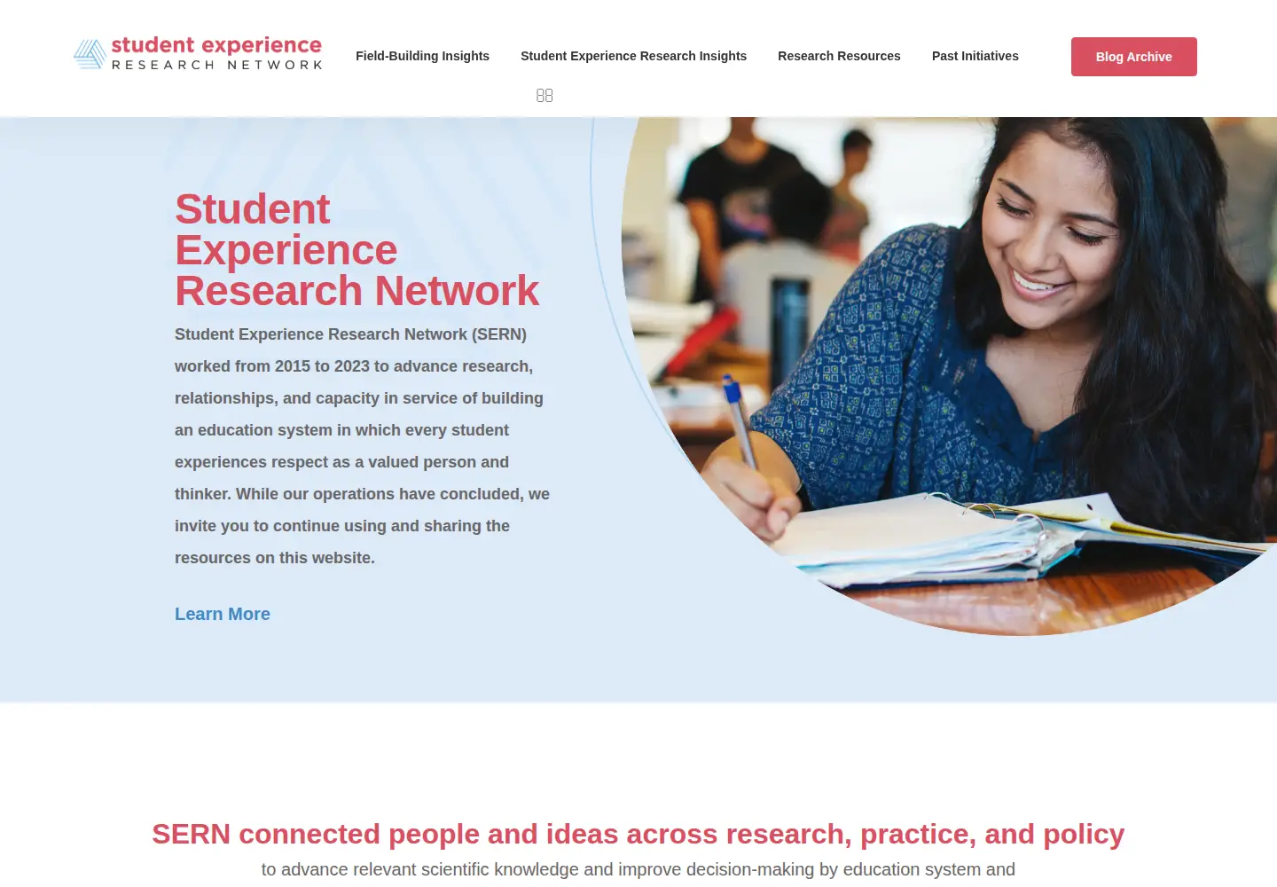 Captured homepage of mindsetscholarsnetwork.org in the current scan