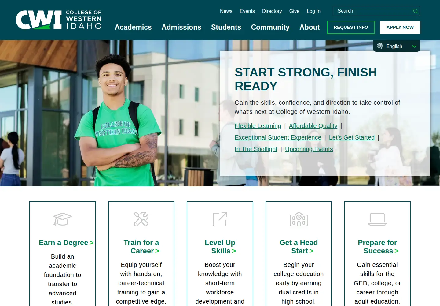 Screenshot of cwi.edu