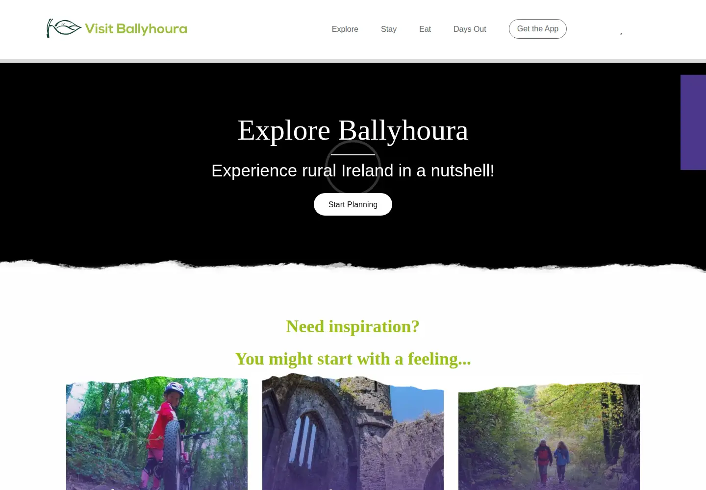 Screenshot of visitballyhoura.com