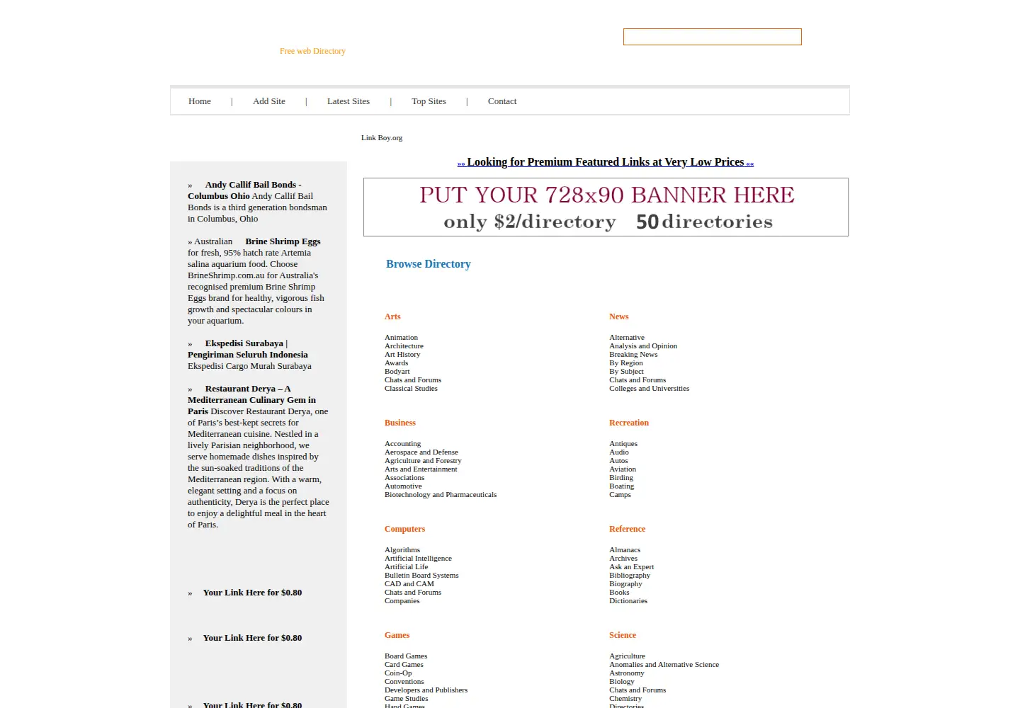 Screenshot of link-boy.org