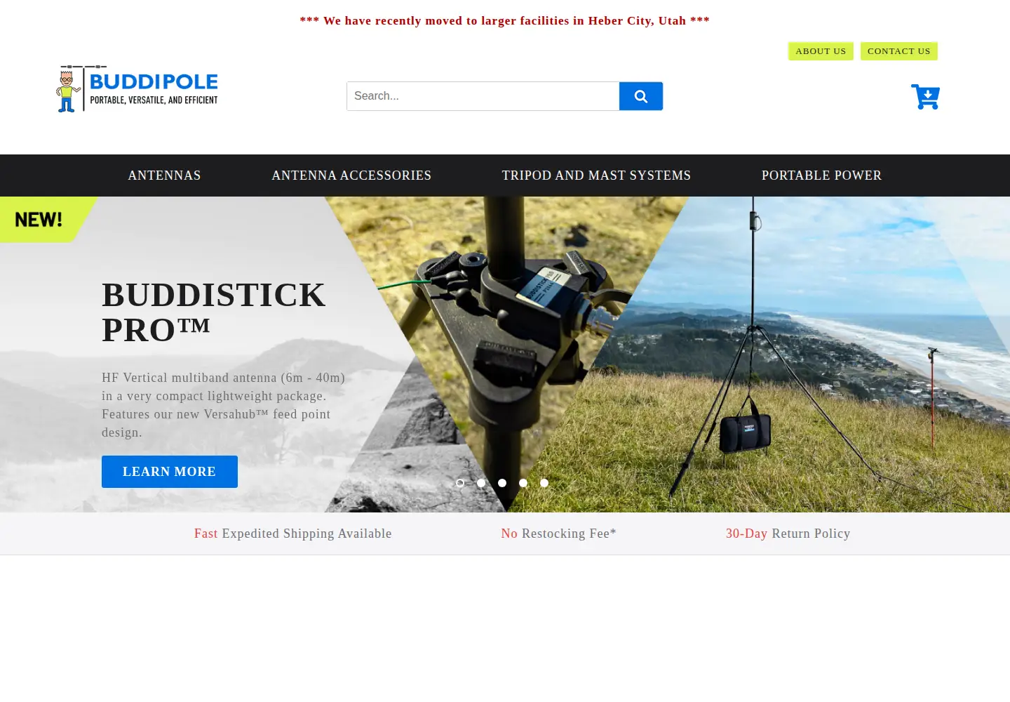 Screenshot of buddipole.com