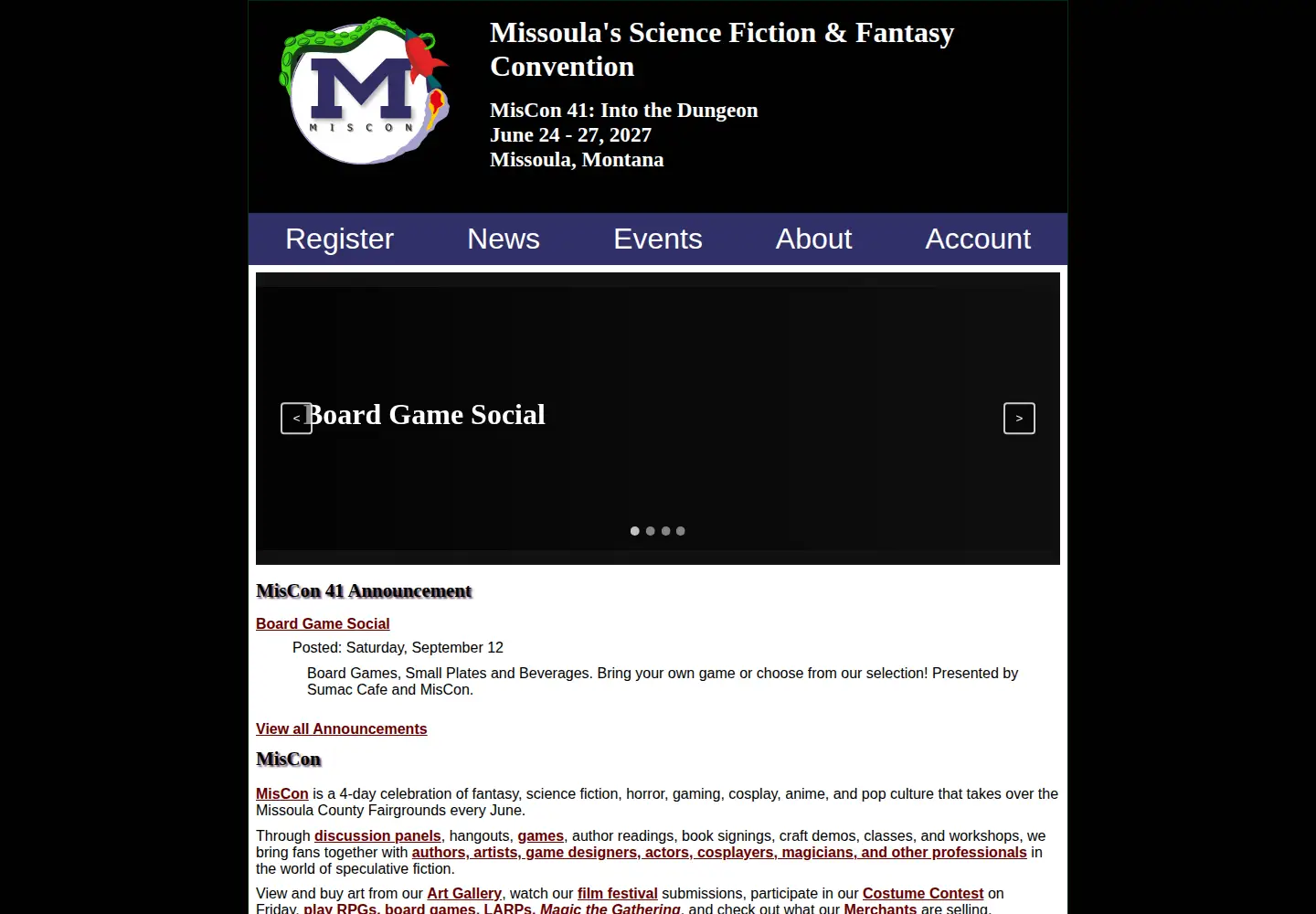 Screenshot of miscon.org