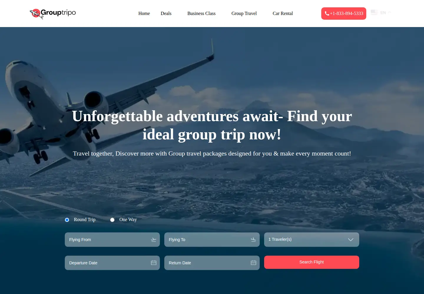 Screenshot of grouptripo.com
