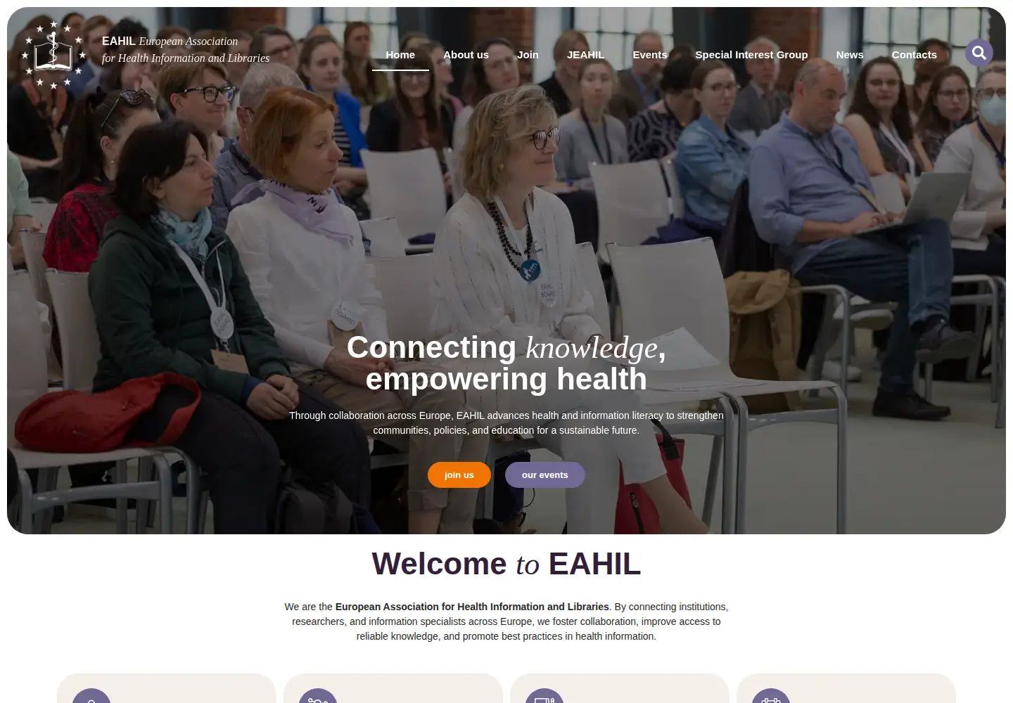 Captured homepage of eahil.eu in the current scan