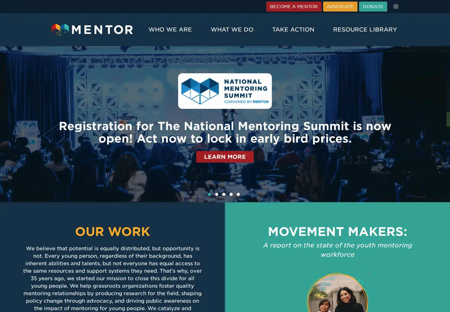 Screenshot of mentoring.org