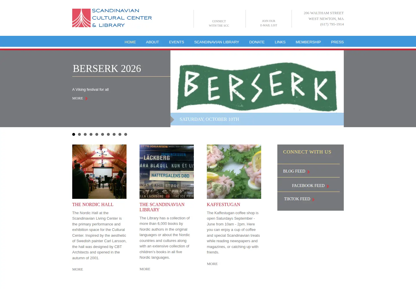 Screenshot of scandicenter.org