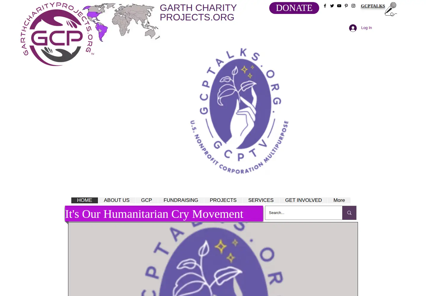 Captured homepage of garthcharityprojects.org in the current scan