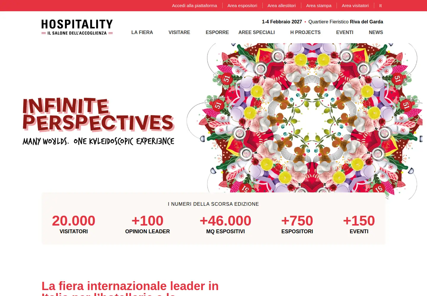 Captured homepage of hospitalityriva.it in the current scan