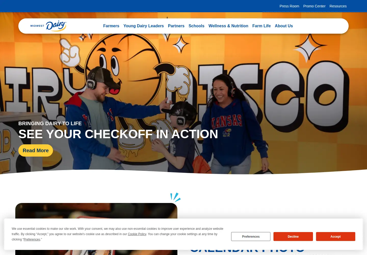 Screenshot of midwestdairy.com
