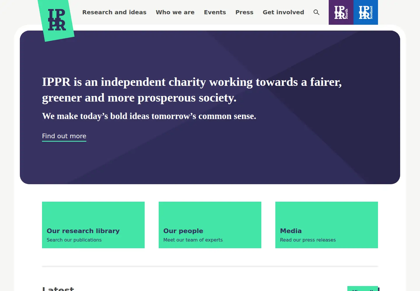 Screenshot of ippr.org