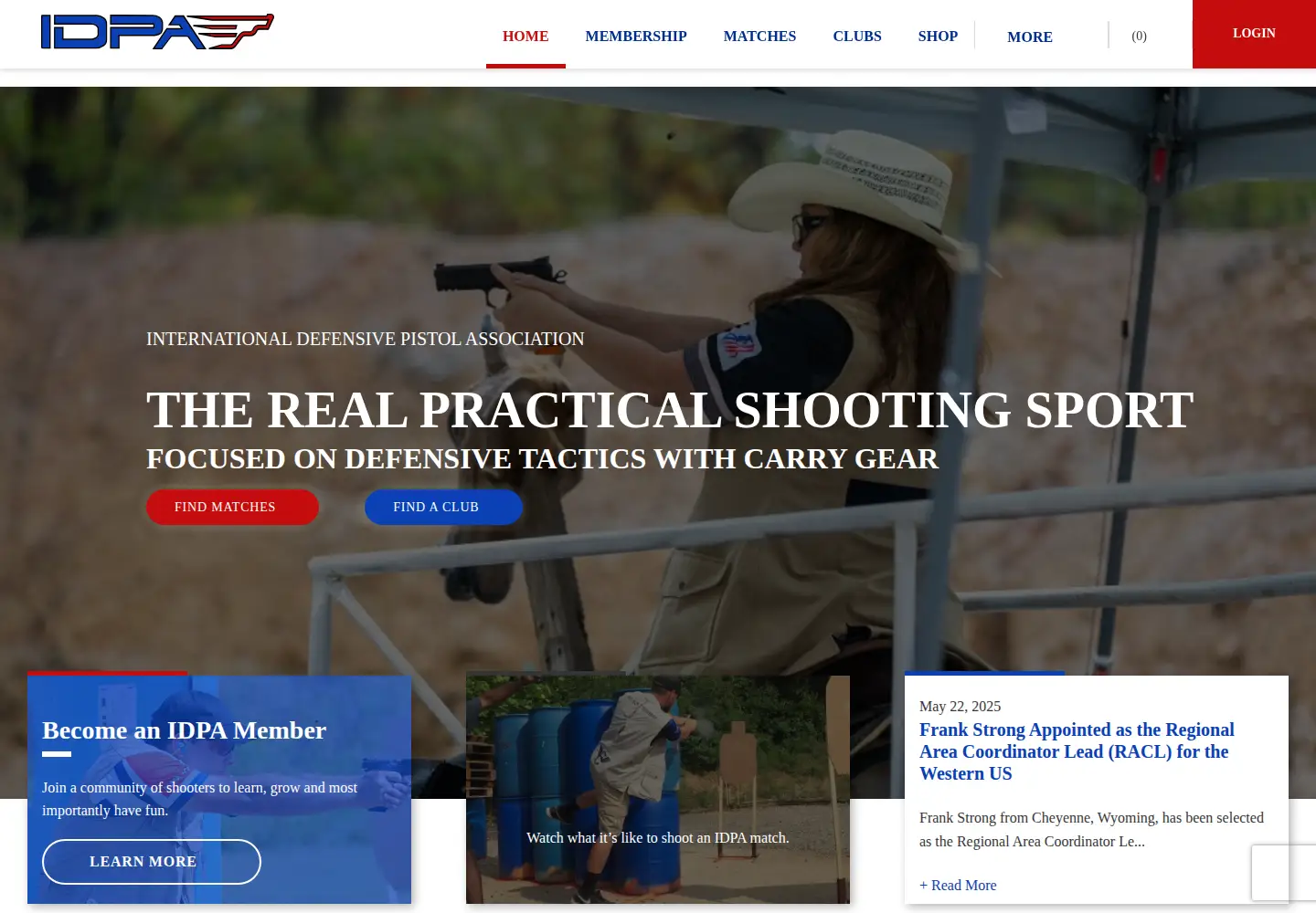 Screenshot of idpa.com