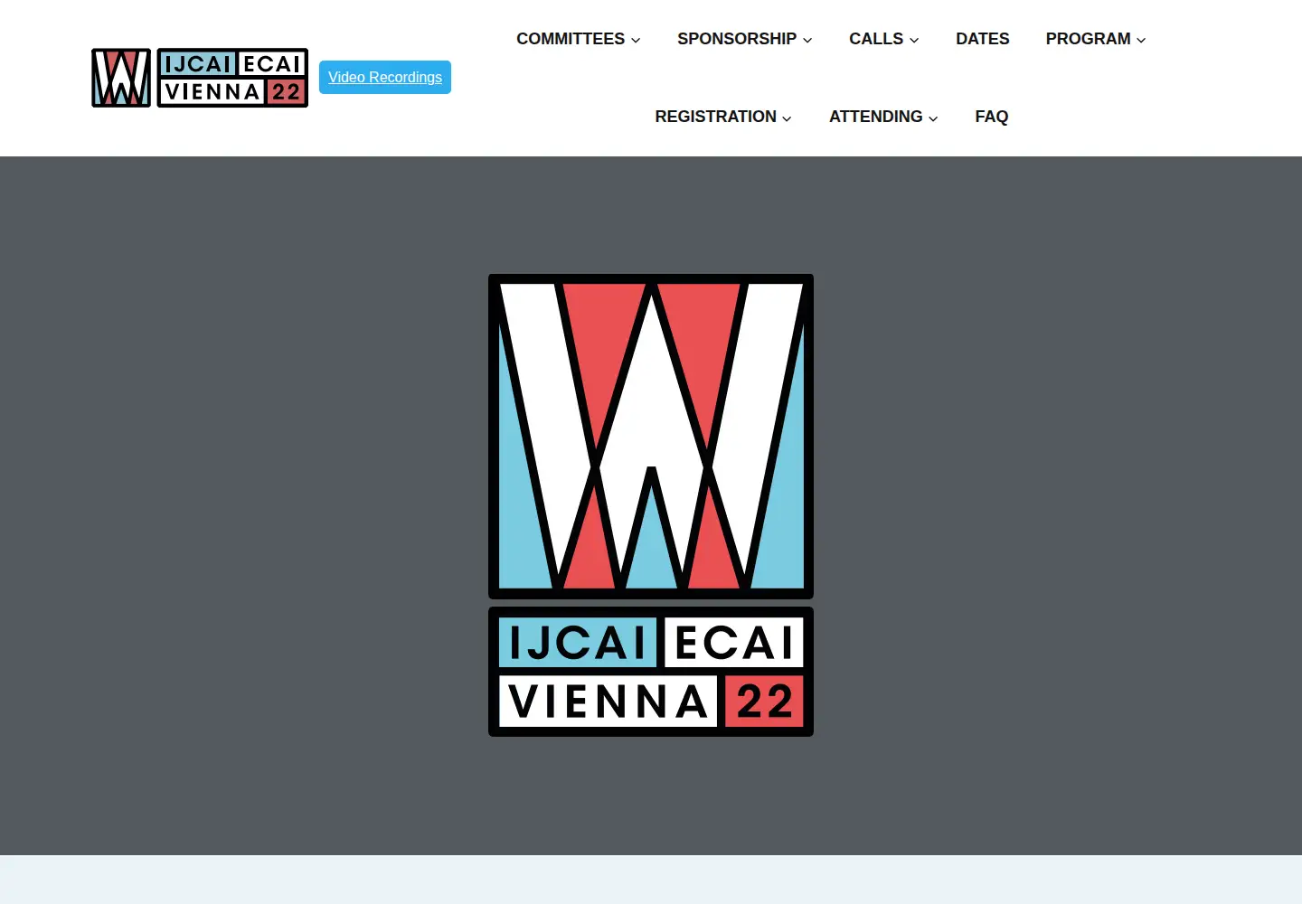 Screenshot of ijcai-22.org