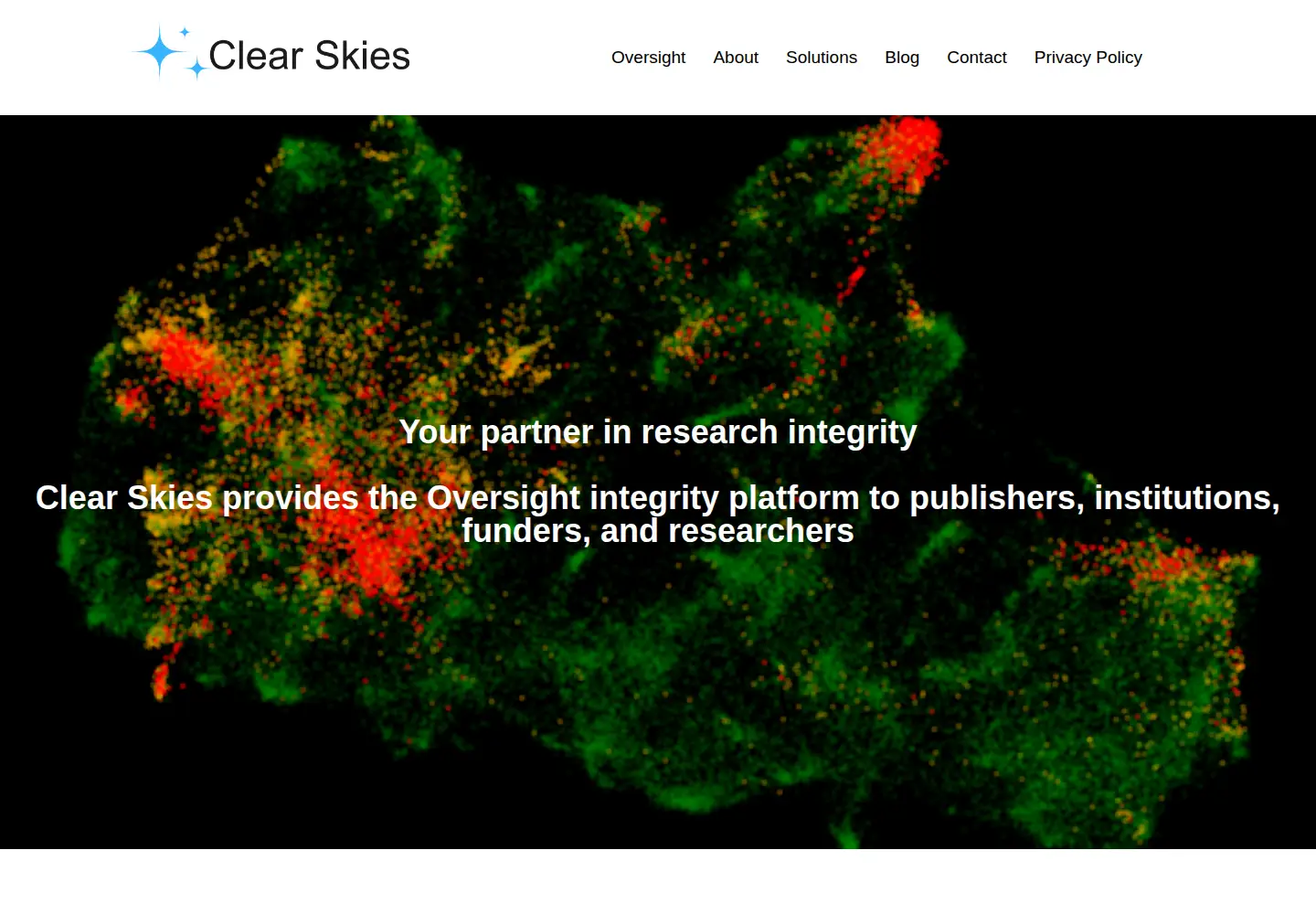 Captured homepage of clear-skies.co.uk in the current scan