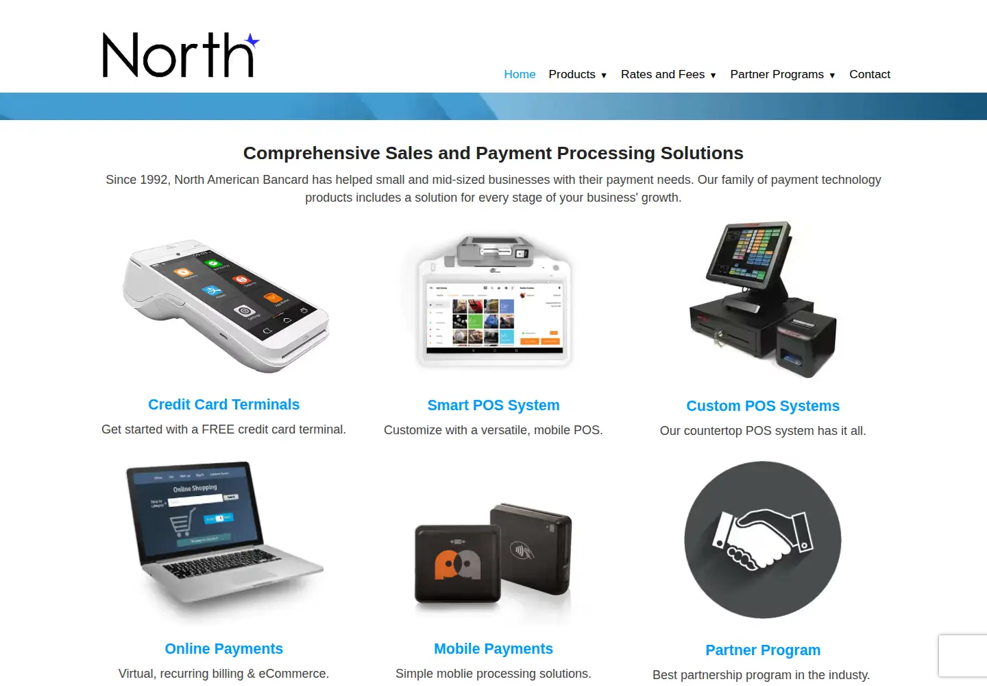 Captured homepage of northamericanbancard.pro in the current scan