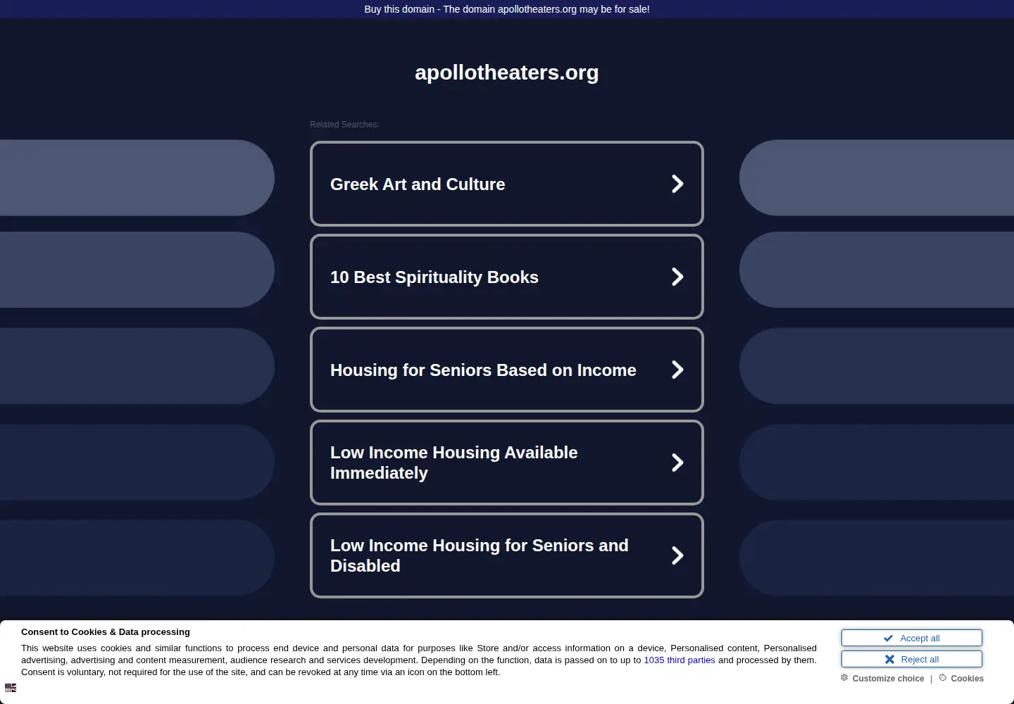 Captured homepage of apollotheaters.org in the current scan